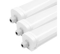 Ledvion - 3X Luminaria LED TL, 120CM, 36W, 6500K, IP65, LED, Conectable, Luz Blanca Fría