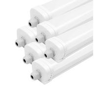 Ledvion - 6X Luminaria LED TL, 120CM, 36W, 6500K, IP65, LED, Conectable, Luz Blanca Fría
