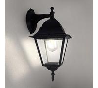 Ledvion - Lámpara de Pared LED, Casquillo E27, IP44, Negra y Clásica, Vela M, Aluminio, Lámpara Exterior, Iluminación de Jardín