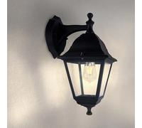 Ledvion - Lámpara de Pared LED, Casquillo E27, IP44, Negra y Clásica, Vela S, Aluminio, Lámpara Exterior, Iluminación de Jardín