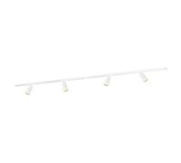 Ledvion Sistema de rieles iluminacion 2m Monofasico Blanco 4 focos sin GU10 | Para salon cocina y comedor con orientacion de luz flexible
