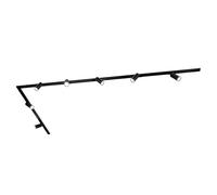 Ledvion - Sistema de rieles iluminacion, 3m, Carril Monofasico, Sin bombilla GU10, Negro, 7x Foco de techo Orientable GU10, Lampara techo, plafon led techo cocina, luces led, focos led interior techo