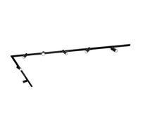 Ledvion Sistema de rieles iluminacion 3m Monofasico Negro 7 focos sin GU10 | Para salon cocina y comedor con orientacion de luz flexible
