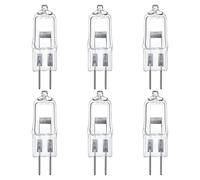 LedWekei Bombillas halógenas G6.35, bombilla de 24 V, 150 W, bombilla de cápsula transparente de 2 pines, bombillas de luz blanca cálida regulables de 2700 K (paquete de 6)