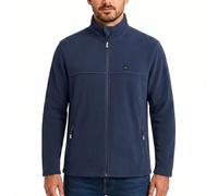 Lee Cooper Chaqueta Forro Polar Hombre Cremallera Completa - Fleece Trabajo Térmico Cortaviento Anti Bolas con Bolsillos Workwear Invierno (Azul Marino, L)