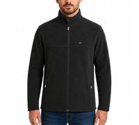 Lee Cooper Chaqueta Forro Polar Hombre Cremallera Completa - Fleece Trabajo Térmico Cortaviento Anti Bolas con Bolsillos Workwear Invierno (Negro, L)