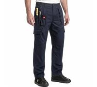Lee Cooper LCPNT206 Ropa de trabajo para hombres con múltiples bolsillos y bolsillos para rodilleras, pantalones de carga de trabajo, Negro, 40W / 31L