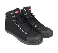Lee Cooper Workwear Botas LCSHOE158 para mujer para hombre unisex retro Cordura Seguridad en el Trabajo de béisbol Botas SB/SRA, Negro, Tamaño 7 UK / 41 EU