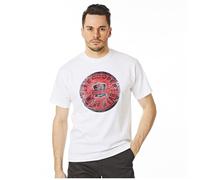 Lee Cooper Workwear Camiseta de trabajo estampada para hombre Camiseta de trabajo de manga corta con cuello redondo, Blanca, XXL