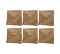 LeeQinersw 6 Paneles Acústicos Insonorizados Art Panels Autoadhesivos de Madera