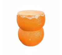 LeeQinersw Banco de Resina Banco Taburete Escultura Asiento Decorativo de Resina Sintética Impermeable con Trabajo Artesanal y Uso en Muebles de Exterior, Naranja