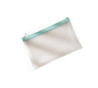 LeeQinersw Carpeta A4 Estuche Porta Bolsa de Archivo Transparentes con Cremallera Resistente y Pulsera Fabricado en TPU Flexible Impermeable Adecuada para, Verde, A4