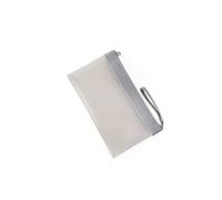LeeQinersw Carpeta A4 Estuche Porta Bolsa de Archivo Transparentes con Cremallera Resistente y Pulsera Fabricado en TPU Flexible Impermeable Adecuada para, Gris, A5