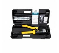 LeeQinersw Crimpeador Hidráulico 12 Toneladas Antislizante Prensadora Terminales Cable Portátil Pinza Crimpadora Municipios Intercambiables, Estilo C