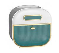 LeeQinersw Dispensador de Pañuelos de Pared Dispensador Caja Soporte Contenedor para Toallitas Apertura de un Toque Colocación sin Dañar la Pared Protección, Verde Van Gogh