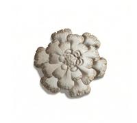 LeeQinersw Expositor Floral de Pared Decoración de Pared Escultura Flor Ornamento Hierro Forjado Relieve Vintage en Acabado Envejecido Adecuado para Sala, A1886 - Flor De Pared Beige De 38x38 Cm