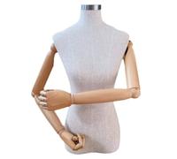 LeeQinersw Gancho de Exhibición de Pared Maniquí de Pared Soporte Cabeza Expositor para Sombreros y Bufandas Cubierto de Tela con , Estilo De Montaje En Pared con Gancho De Color Dorado