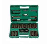 LeeQinersw Llave Hexagonal Industrial Set de Puntas de Vaso Hex Estrella Cuadrado Estriado en Acero Aleado Caja Compacta Adecuado para Profesionales Garaje Servicio de Equipos