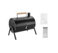 LeeQinersw Parrilla Carbón Portátil Resisn Barbacoa con Tapa Abisagrada Seguro Parrilla con Bandeja Carbón para Patio Trasero, Reuniones Al Libre
