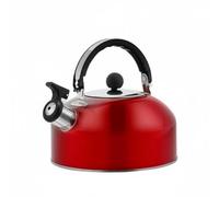 LeeQinersw Tetera de Hervidor de Agua Acero Inoxidable Tetera de Estufa con Asa Resistente Diseño Seguro y Base Plana Adecuado para Cocina Doméstica Oficina, Rojo, Rojo