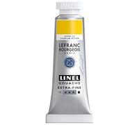 Lefranc & Bourgeois 301162 Linel Gouache - Pinturas de agua extrafinas y flexibles con máxima intensidad de color, luminosidad para aplicación sin rayas, tubo de 14 ml, amarillo cadmio, medio
