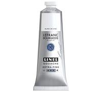 Lefranc & Bourgeois 301237 Linel Gouache - Pinturas al agua extrafinas y suaves con máxima intensidad de color, luminosidad para aplicación sin rayas, tubo de 60 ml, color blanco zinc