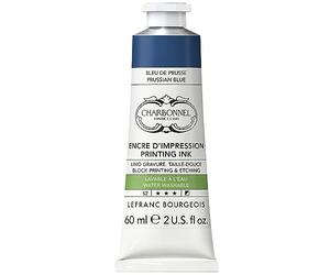 Lefranc Bourgeois 301497 Charbonnel, pintura de cobre lavable con excelente resistencia a la luz, vegano, 100% libre de disolventes, tubo de 60 ml, color azul prusiano