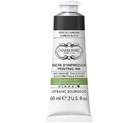 Lefranc Bourgeois 301509 Charbonnel, tinta de impresión de cobre lavable con excelente resistencia a la luz, vegana, 100% libre de disolventes, tubo de 60 ml, negro carbón