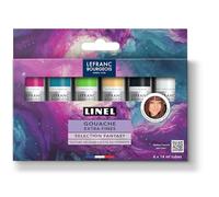 Lefranc Bourgeois 302055 Linel Gouache Extrafino - Set Fantasy - Colores seleccionados por la artista Pawm, 6x14ml