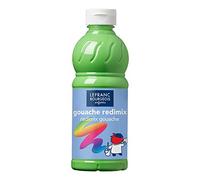 Lefranc Bourgeois Color & Co Lefranc Bourgeois Educación, gouache líquida Redimix, témperas para niños, 500ML verde claro, pinturas para niños y manualidades
