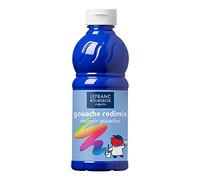 Lefranc Bourgeois Enfants gouache líquida Redimix, témperas para niños, bote de 500ML azul de cobalto (imit.), pinturas para niños y manualidades