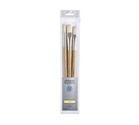 Lefranc Bourgeois Gama Profesional para Óleo - Pincel de Cerda Blanca Extra, Set de 3 pinceles para grandes superficies (Redondo Nº14, lengua de gato Nº14, plano Nº16)