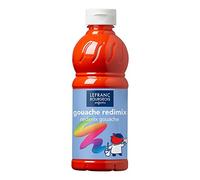 Lefranc & Bourgeois gouache líquida Redimix, témperas para niños, 500ML bermellón, pinturas para niños y manualidades