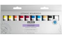 Lefranc Bourgeois Gouache, Set de 10 Colores primarios, Gouachefarbenset