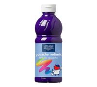 Lefranc Bourgeois L&B gouache líquida Redimix, témperas para niños, 500ML violeta, pinturas para niños y manualidades