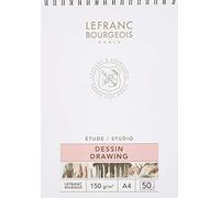 Lefranc Bourgeois Papel Studio - Bloc papel de dibujo, 50 hojas, 150g, espiral, A4