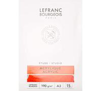 Lefranc Bourgeois Papel Studio - Bloc papel para acrílico, 15 hojas, 190g, engomado, A3