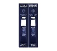 Lefranc Bourgeois - Pintura al óleo fina de calidad, resistente a la luz, de consistencia uniforme, 2 tubos de 200 ml, ideal para lienzos y tableros de pintura, Blanco de Titanio