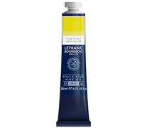 Lefranc Bourgeois - Pintura al óleo fina de calidad, resistente a la luz y de consistencia uniforme, tubo de 200 ml, ideal para lienzos y tableros de pintura, Amarillo Limón