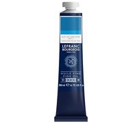 Lefranc Bourgeois - Pintura al óleo fina de calidad, resistente a la luz y de consistencia uniforme, tubo de 200 ml, ideal para lienzos y tableros de pintura, Tono De Azul Cerúleo