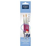 Lefranc Bourgeois - Set de 3 pinceles sintéticos Grippy Nr. 2-8-12 , color/modelo surtido