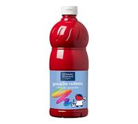 Lefranc Bourgeois Témperas para niños, Gouache, Rojo PRIMARIO, 1,000 ml