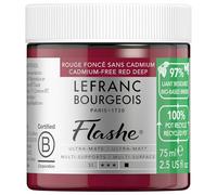 Lefranc & Bourgeois Vinílico Extra-Fino Flashe Bio - Bote plástico reciclado 75ml, Rojo Oscuro Libre de Cadmio