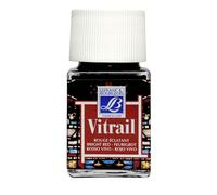 Lefranc Bourgeois Vitrail Cristal veces Color, permeable Luz & Projector Best integrado, Feurigrot, Glasmalfarbe - 50ml Topf