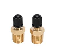 Leftwei Adaptador de Inflador de Aire de Latón, Conector de Neumático Duradero Macho NPT de 1/4 Pulgadas para Compresores Portátiles de Coche, 2 uds.