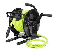 Legacy Manufacturing Flexzilla ZillaGreen - Carrete de Manguera de Aire portátil Manual, de Cara Abierta, 3/8 Pulgadas x 50 pies, Resistente, Ligero, híbrido, ZillaGreen - L8651FZ