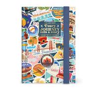 Legami - Agenda fotográfica diaria 2026-2027, Travel Stickers, 16 meses, pequeño, de septiembre de 2026 a diciembre de 2027, cierre con goma elástica, papel con certificación FSC, 9,5 x 13,5 cm