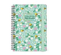 Legami Agenda semanal Bee 2026-2027, 16 meses, grande, 15 x 21 cm, cierre elástico, papel FSC