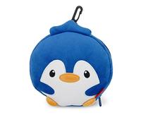 LEGAMI Almohada de Viaje Linda con Forma de pingüino y Antifaz para los Ojos en Bolsa portátil con Cremallera y Clip
