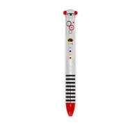 Legami - Bolígrafo bicolor, tema Robot, tinta negra y roja, Click&Clack, ideal para la escuela la oficina en casa, bicolor, 1 mm de diámetro de punta